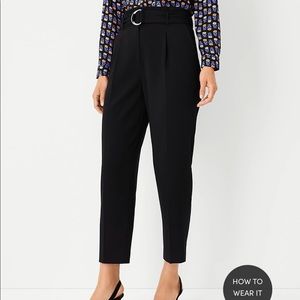 Ann Taylor petite belted paper bag pant